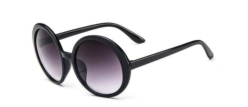 Vintage Small Round Sunglasses Luxury Brand Black Plastic Frame Sun Glasses Female Shades