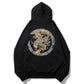 Heavy industry embroidered golden dragon sweatshirt men loose autumn pure cotton national trend jacket men