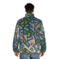 Meraki print design Men's Puffer Jacket (AOP)