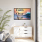 Faith over fear Matte Canvas, Framed (Multi-color) by Meraki  studio