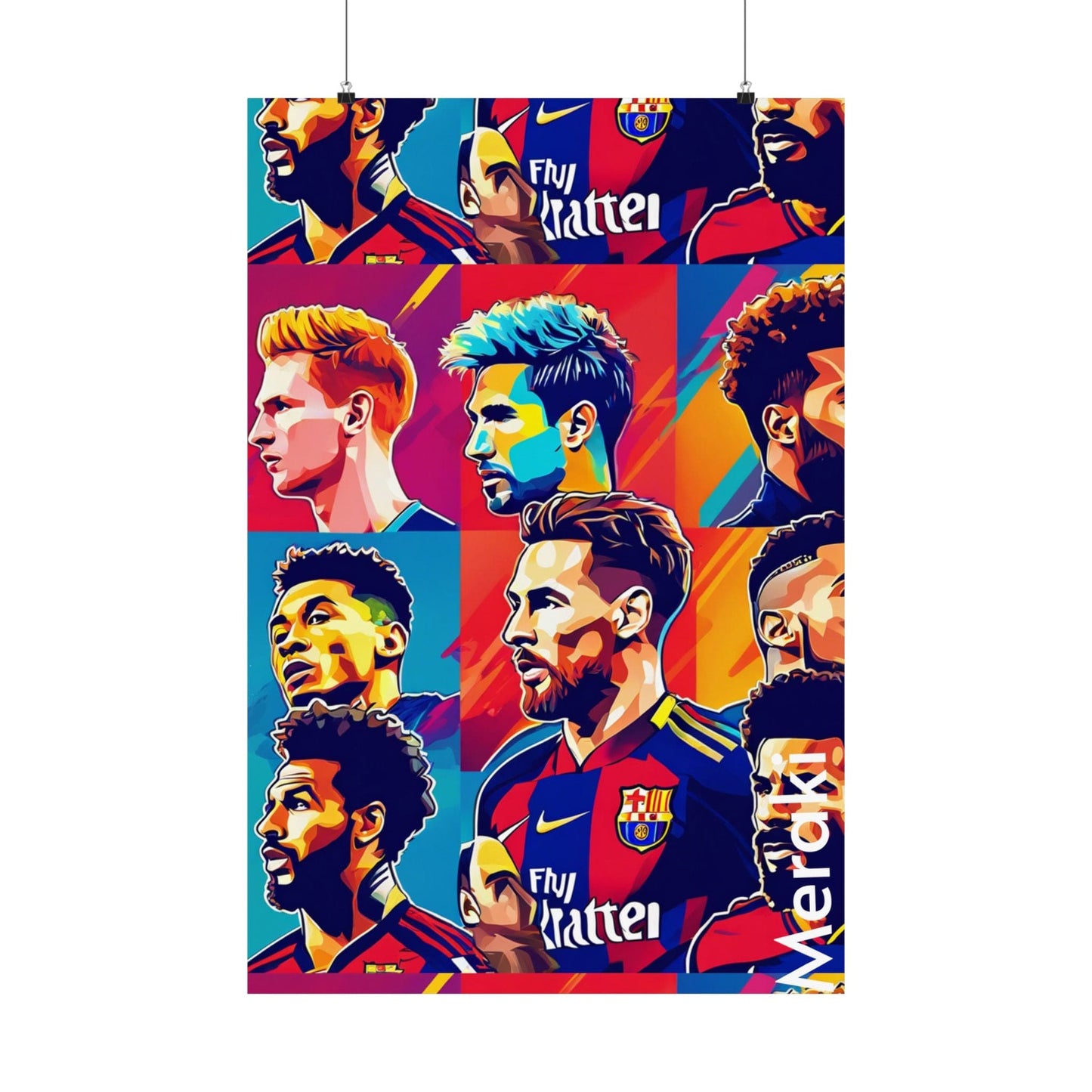 Meraki football print Matte Vertical Posters