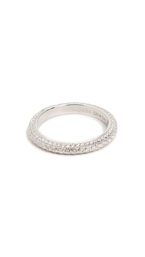 SHASHI Women's Tennis Ring, White Gold, 8