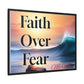 Faith over fear Matte Canvas, Framed (Multi-color) by Meraki  studio