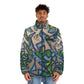 Meraki print design Men's Puffer Jacket (AOP)