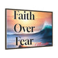 Faith over fear Matte Canvas, Framed (Multi-color) by Meraki  studio