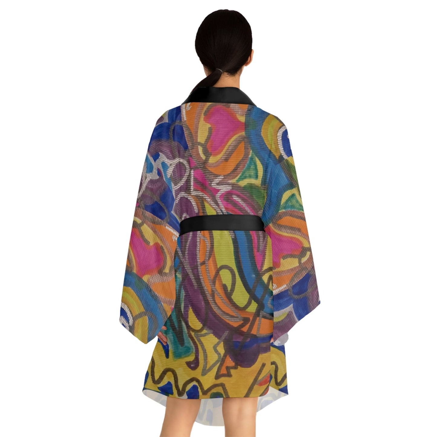 Long Sleeve Kimono Robe (AOP)