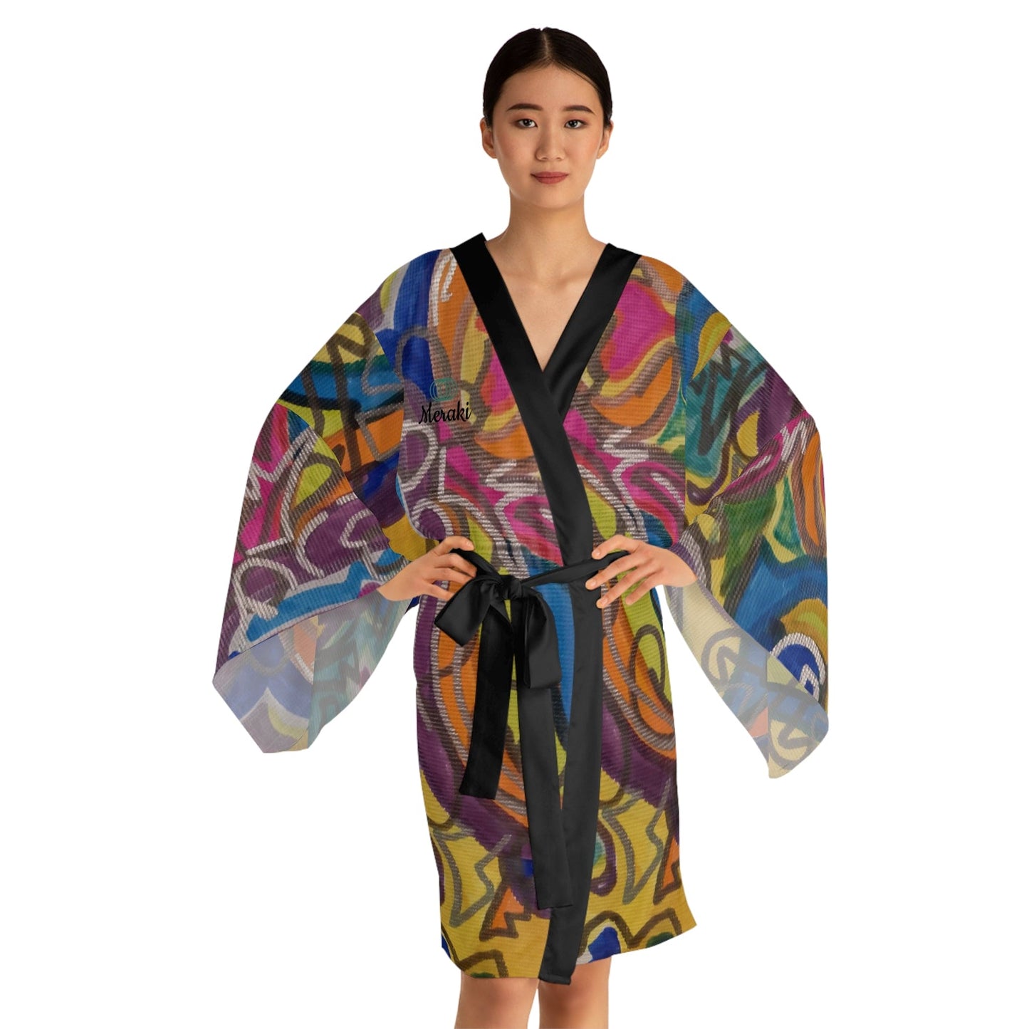 Long Sleeve Kimono Robe (AOP)