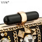 Black Satin Clutch Bag Bohemia Style Rhinestone Cocktail Party Prom Female Clutch Chic Chain Classic Boxy Shape Designer Clutch