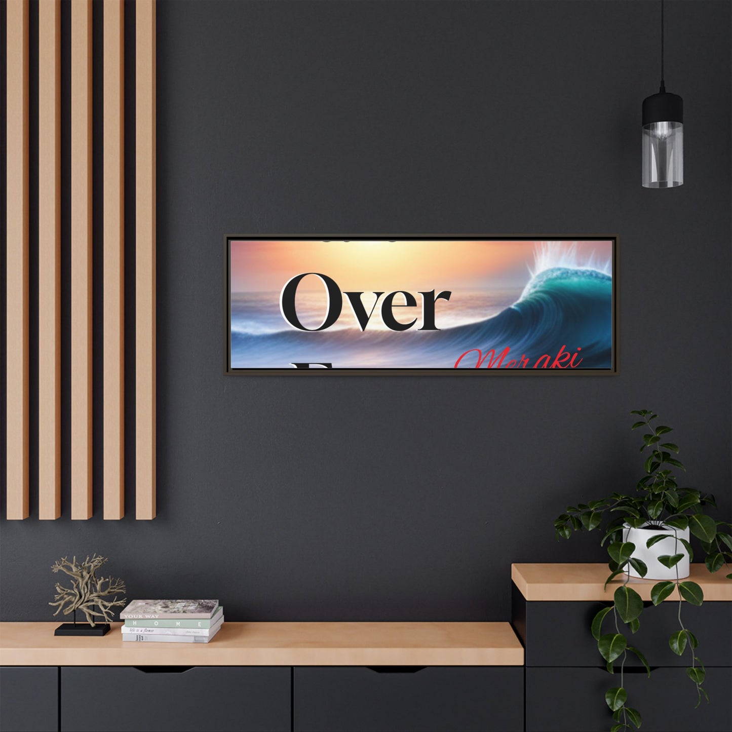 Faith over fear Matte Canvas, Framed (Multi-color) by Meraki  studio