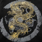 Heavy industry embroidered golden dragon sweatshirt men loose autumn pure cotton national trend jacket men