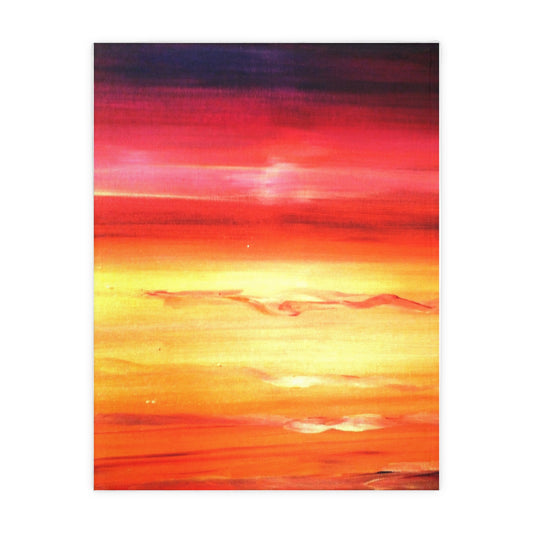 Sunset Velveteen Minky Blanket (Two-sided print)