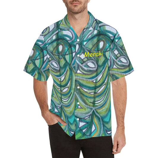 Men's All Over Print Hawaiian Shirt (Model T58)