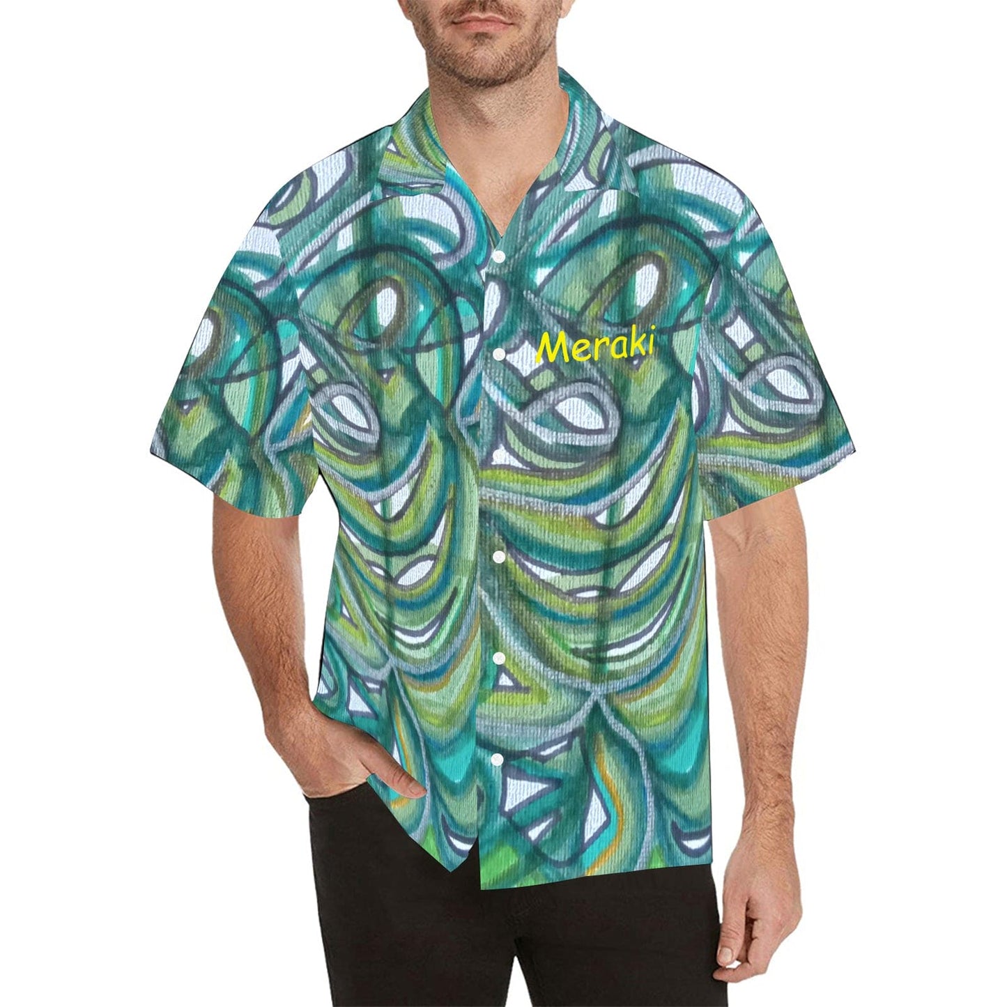 Men's All Over Print Hawaiian Shirt (Model T58)