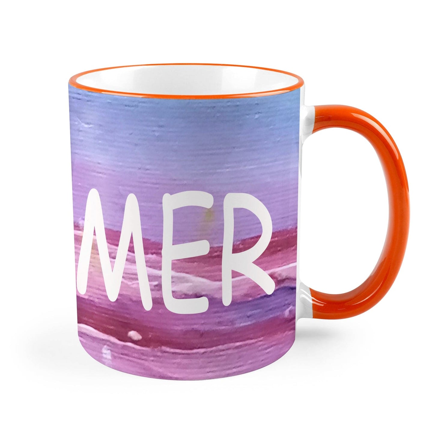 MERAKI Ceramic Mug With Colored Rim and Handle(11oz)