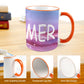 MERAKI Ceramic Mug With Colored Rim and Handle(11oz)