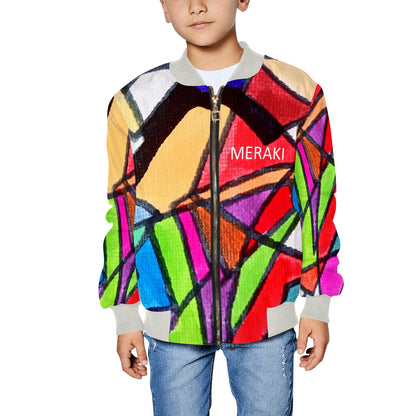 Kid's All Over Print Bomber Jacket(ModelH40)