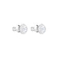 Swarovski Angelic stud earrings, Round cut, White, Rhodium plated