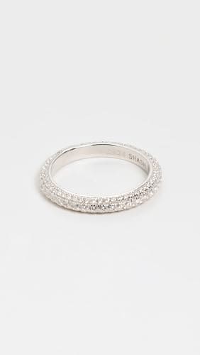 SHASHI Women's Tennis Ring, White Gold, 8