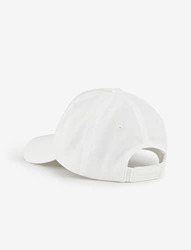 A|X Armani Exchange Men's Rubber Logo Hat, White, UNI