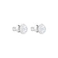 Swarovski Angelic stud earrings, Round cut, White, Rhodium plated