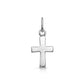 Amberta Unisex 925 Sterling Silver Cross Pendant: Small Plain Crucifix