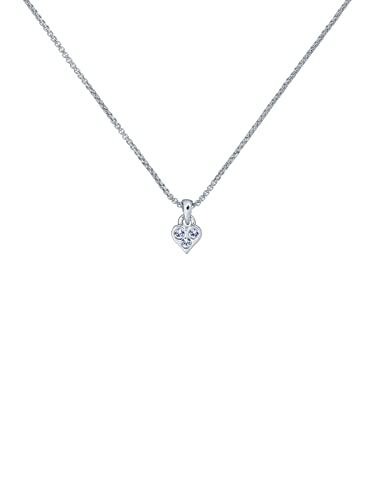 Ted Baker Neeno Small Heart Pendant Necklace for Women (Silver/Crystal)