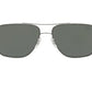 Ray-Ban Men's RB3483 Metal Square Sunglasses, Gunmetal/Green, 60 mm