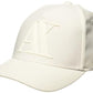 A|X Armani Exchange Men's Rubber Logo Hat, White, UNI