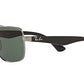 Ray-Ban Men's RB3483 Metal Square Sunglasses, Gunmetal/Green, 60 mm