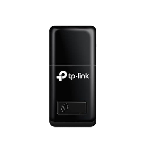 TP-Link 300Mbps Mini Wireless N USB WiFi Adapter, ideal for smooth HD video, voice streaming and online gaming,USB 2.0, Supports Windows 10/8.1/8/7/XP, Mac OS, Linux(TL-WN823N)