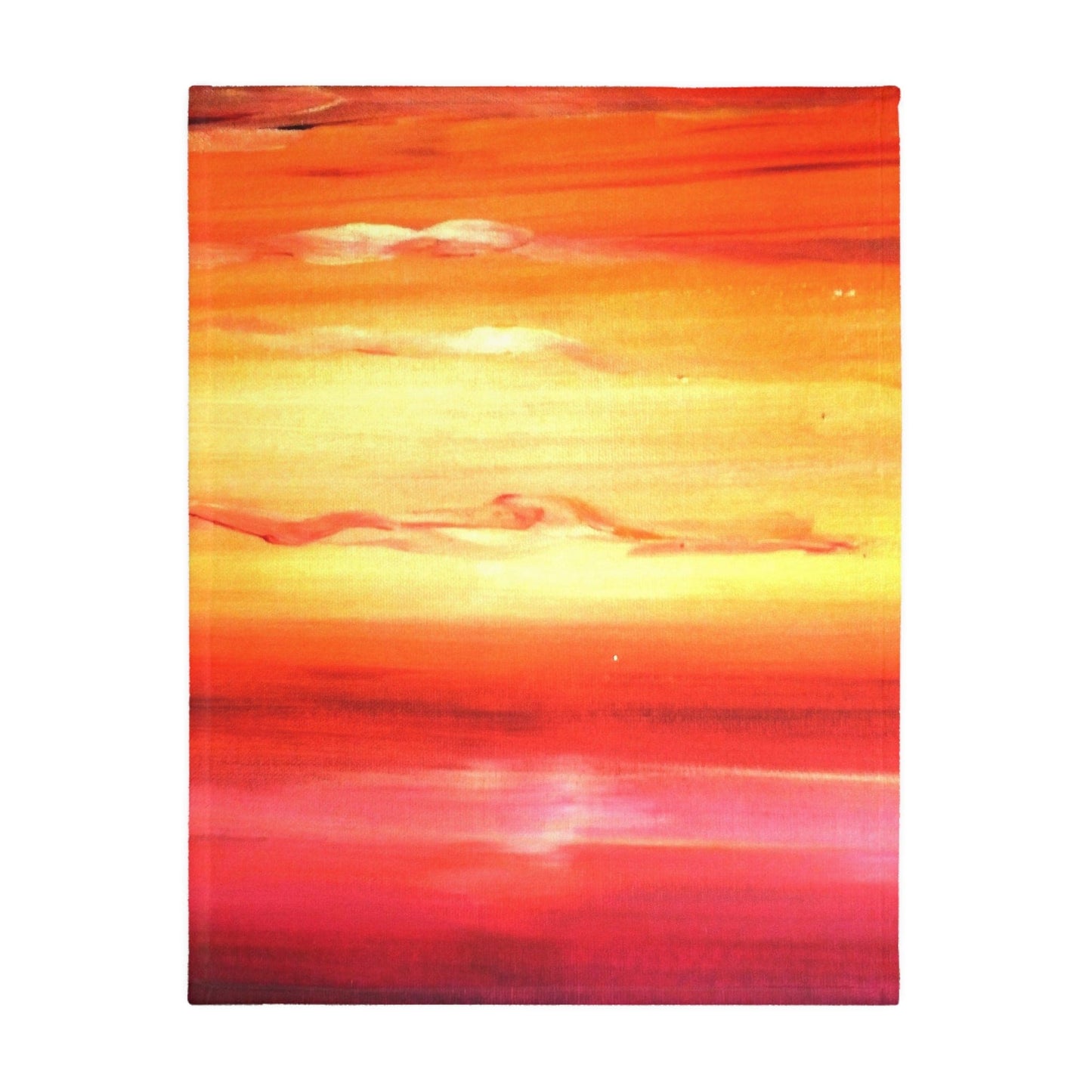 Sunset Velveteen Minky Blanket (Two-sided print)