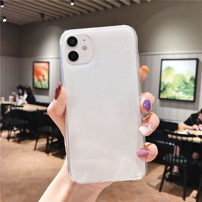 Candy Color Stand Holder Phone Case For iPhone 12 11 13 Pro Max XR XS Max X 6S 7 8 Plus 12 13 Pro Glitter Love Heart Back Cover