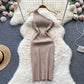 Summer Women Dress Sexy One Shoulder Knitted Bodycon Dress