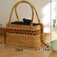 Pure handmade basket Nordic style storage picnic travel basket woven rattan women handbag