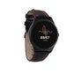 X-WATCH QIN XW PRO Carbon Red Smartwatch, Leather Strap, iOS & Android- Anti Glare Touch Screen, Step Counter, Calories Burnt, Heart Rate, Blood Pressure Monitor, Workout Tracker, Long Battery Life