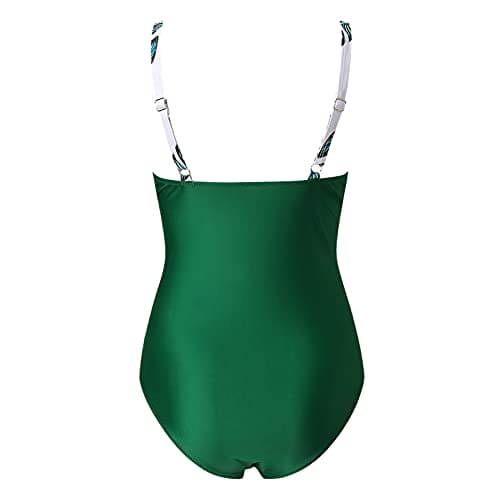 Women's Bikini Set Women's Sexy Bikini Set Triangle Cup Spaghetti Straps Swimsuit Bra Padded Swimsuit Bikini Sets Triangle Wide Underbust Band High Waist Thongs Swimwear } One Piece, Green, M