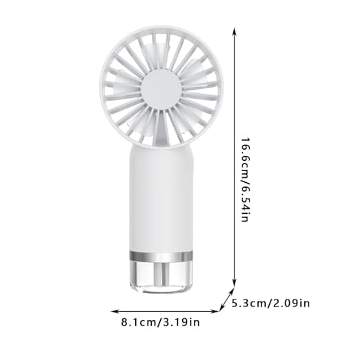 Handheld Spray Fan, Mini Ice Handheld Fan, Quiet and Low Noise, Three Speed Levels, 1 Piece EjR190 (Yellow, A)