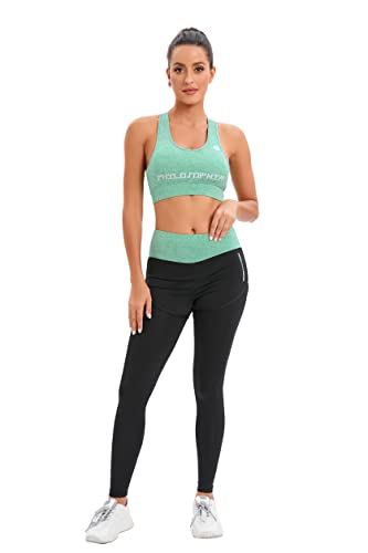 ZETIY Women's 5pcs Yoga Suit Sweatsuit Women's Activewear Sets Sport Yoga Fitness Clothing Ladies Workout Outfit Sportsuits for Running Jogging Gym Green