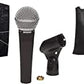 Shure SM58-LC Cardioid Dynamic Vocal Microphone with Pneumatic Shock Mount, Spherical Mesh Grille with Built-in Pop Filter, A25D Mic Clip, Storage Bag, 3-pin XLR Connector