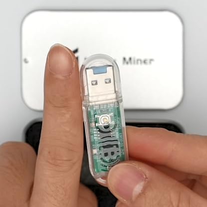 USB Bitcoin Miner Mini BTC Miner Solo Mining Machine LV03 Hashrate 74KH/S Home Use Micro Silent Cryptocurrency Mining Machine