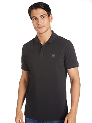 BOSS Men's Prime Polo Shirt, Black (Black 1), Large