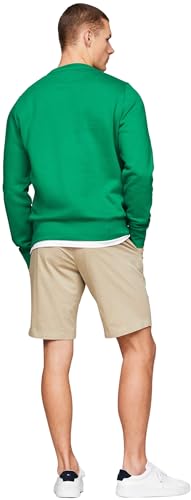 Tommy Hilfiger Men Tommy Logo Sweatshirt without Hood, Green (Olympic Green), S