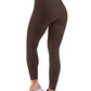 Love My Fashions® Womens Super Soft High Waisted Elasticated Warm Thick Fleece Lined Seamless Full Length Leggings Brown