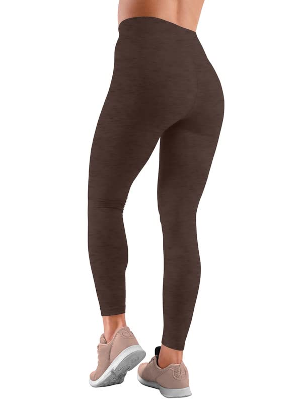 Love My Fashions® Womens Super Soft High Waisted Elasticated Warm Thick Fleece Lined Seamless Full Length Leggings Brown