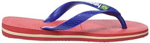 Havaianas, Unisex Adults, Brasil Logo, Flip Flop, Ruby Red/Ruby Red, 4.5/5 UK