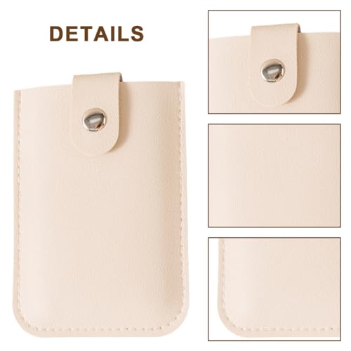 ASIEIT Wallet Multi-Card Slots Organizer Ultra-Thin Card Holder with Press Button PU Leather for Money Cards (White)