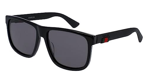 Gucci GG 0010 S- 001 BLACK/GREY Sunglasses,male, 58-16-145