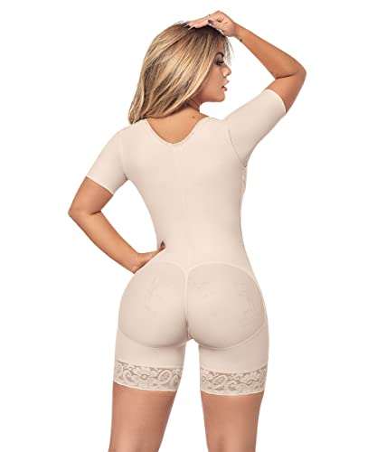 Forma Tu Cuerpo, Faja Colombiana, Short Bodysuit Arms control, Shapewear & Butt Lifter-S