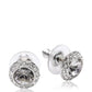 Swarovski Angelic stud earrings, Round cut, White, Rhodium plated