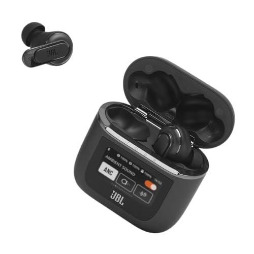 JBL Tour Pro 2 - True wireless Noise Cancelling earbuds with Smart Charging Case, 6-mic perfect calls with voice control, Up to 40hrs of playtime, Immersive Spatial Sound (Black)